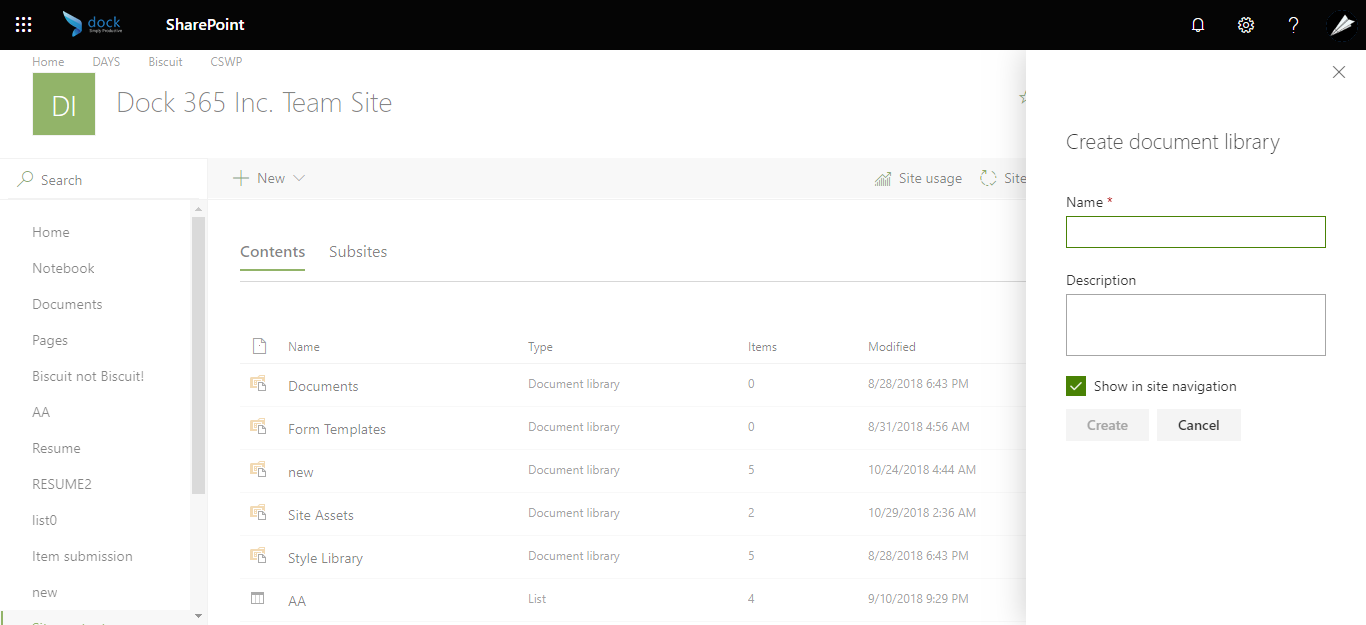 How to Create A Document Library in SharePoint